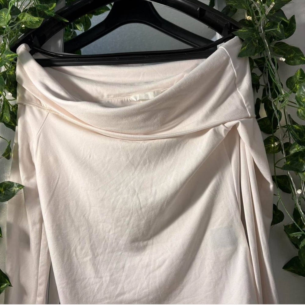 Elegant Off-Shoulder Cream Top